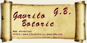 Gavrilo Botorić vizit kartica